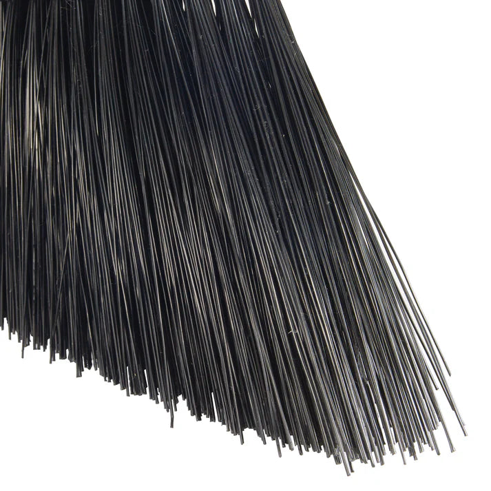 Angle Broom Head 12/Pack is great tool for keeping a work area clean. The broom head has two slots for a handle in either an upright or angled position. It features long, angled, and unflagged bristles to ensure that hard to reach areas can be easily cleaned. These features make the BRAU-9K excellent for sweeping dust and other debris from the floor to ensure a clean and sanitary workplace.