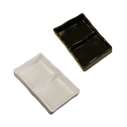 2 COMPARTMENT SAUCE DISH-IVORY