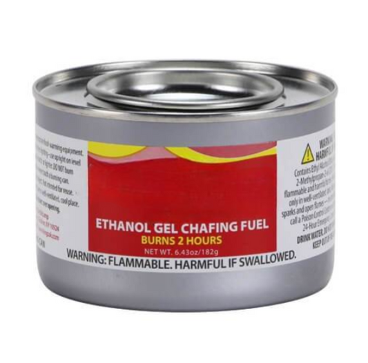 2+ Hour Ethanol Chafing Fuel 12-Pack for catering, buffets, and events. Safe, clean-burning, and long-lasting heat for food warmers. Perfect for professional and home food service.
