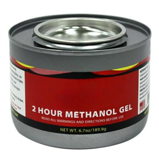  2+ Hour LBL Methanol Chafing Fuel for catering, buffets, and events. Safe, clean-burning, and long-lasting with over two hours of consistent heat for food warmers and chafing dishes.