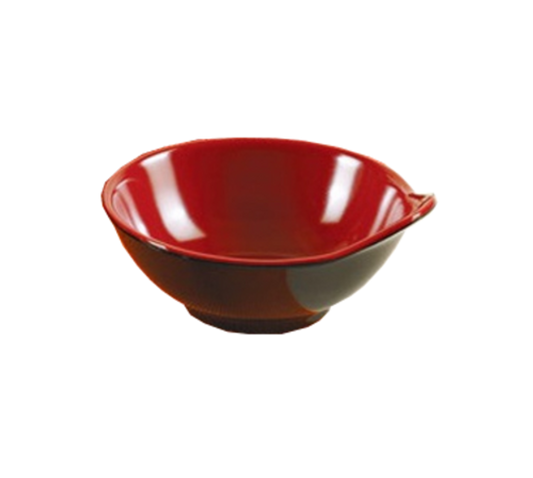 Yanco Sauce Bowl CR-3545 the perfect addition to your kitchenware collection. This 10 oz. bowl is designed to impress with its sleek round shape and vibrant black/red color combination. Measuring 5" in diameter and 1-3/4"H in height, it is just the right size for serving up your favorite sauces and condiments. Crafted from high-quality melamine, this sauce bowl is not only durable but also dishwasher safe, making cleaning up a