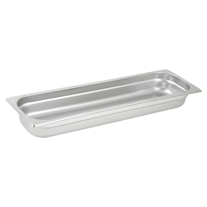 (Half Long Size 2-1/2"D, Half Long Size 4"D, Half Long Size 6"D) Steam Pan 6/Pack boasting an anti-jamming design, this steam table pan helps you avoid unnecessary hassle when separating the pans while its wide edges provide ease of handling. This pan is rust resistant and will retain its shape even under high temperatures.&nbsp;