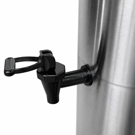 The Prepline ITD3G 3 Gallon Slim Stainless Steel Iced Tea Dispenser is a commercial beverage dispenser designed for space-saving countertop service. Similar 3-gallon slim dispensers feature durable stainless steel construction, narrow footprints for tight beverage stations, welded carrying handles, and no-drip dispensing faucets. Typical dimensions are around 6.5–7 inches wide and 21 inches high, making them ideal for restaurants, cafes, convenience stores, and catering events.