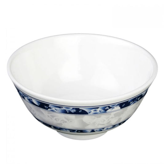 Thunder Group Rice Bowl 12/Pcs is perfect for boiled and fried rice. This stone-colored bowl with dragon pattern will bring an oriental flair to your food presentation. Manufactured from a durable plastic material this dinnerware is extremely popular for its nearly unbreakable structure. However, with heat resistance of up to 212° F or 100° C, melamine is not suitable for cooking and warming foods in a microwave or an oven, though it is completely dishwasher safe. 