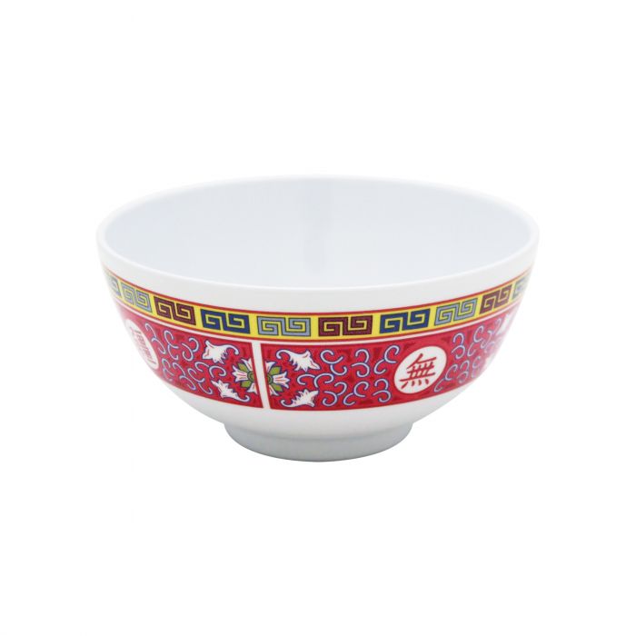 Thunder Group Rice Bowl 12/Pcs is perfect for serving not only rice, but also noodles, marinated vegetables, salads, and more Asian-inspired foods. This 9 Oz bowl will bring oriental flare to your food presentation. Manufactured from a durable plastic material this dinnerware is famous for its nearly unbreakable structure. Melamine bowls by Thunder Group is a practical solution for catered indoor and outdoor events. The Longevity collection has a distinctive appearance. 