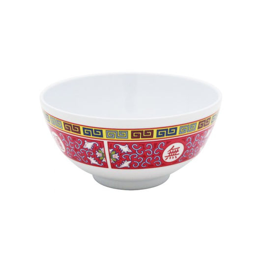 Thunder Group Rice Bowl 12/Pcs is perfect for serving not only rice, but also noodles, marinated vegetables, salads, and more Asian-inspired foods. This 9 Oz bowl will bring oriental flare to your food presentation. Manufactured from a durable plastic material this dinnerware is famous for its nearly unbreakable structure. Melamine bowls by Thunder Group is a practical solution for catered indoor and outdoor events. The Longevity collection has a distinctive appearance. 