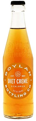 12oz Boylan Diet Cream Cane Sugar Soda Glass Bottled Beverage