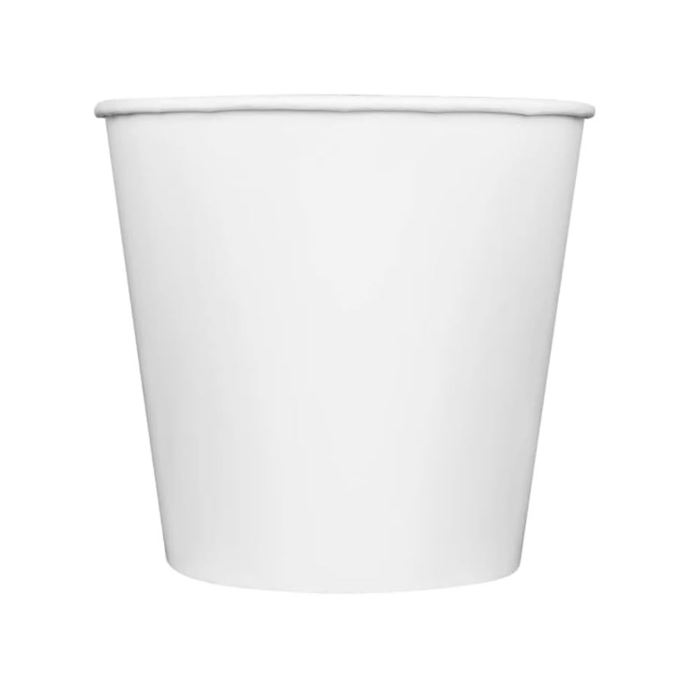 170oz White Round Disposable Paper Food Buckets
