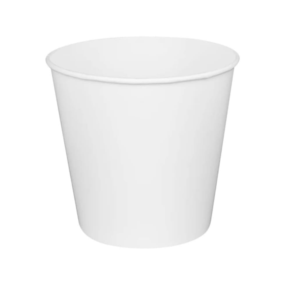 170oz White Round Disposable Paper Food Buckets