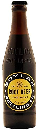 12oz Boylan Root Beer Cane Sugar Soda Glass Bottled Beverage