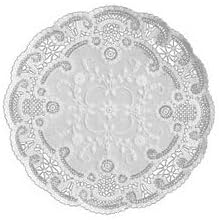 4 Inch White French Lace Paper Doilies