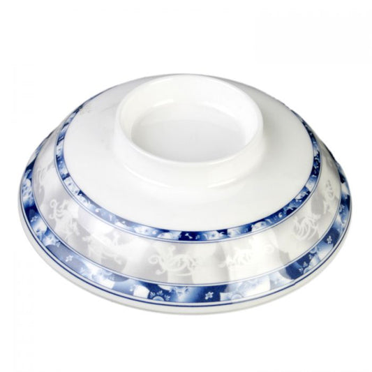 Thunder Group Lid For Noodle Bowl 12/Pcs is perfect for serving ramen and other noodle dishes. This stone-colored lid with with dragon pattern will bring oriental flare to your food presentation. Manufactured from a durable plastic material this lid is nearly unbreakable. However, with heat resistance of up to 212° F or 100° C, melamine is not suitable for cooking and warming foods in a microwave or oven. It is dishwasher safe. 