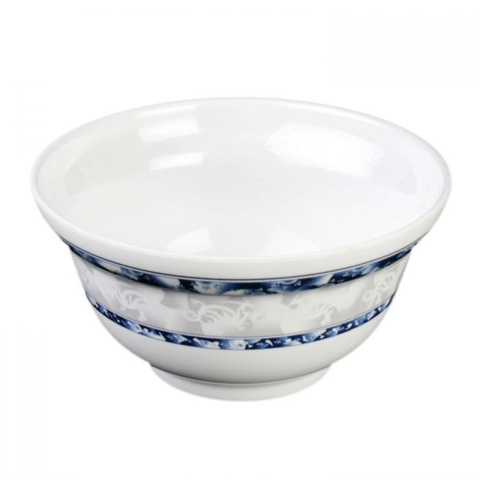 Thunder Group Noodle Bowl 12/Pcs is perfect for serving ramen another noodle dishes. This stone-colored bowl with dragon pattern will bring an oriental flair to your food presentation. Manufactured from a durable plastic material this dinnerware is extremely popular for its nearly unbreakable structure. However, with heat resistance of up to 212° F or 100° C, melamine is not suitable for cooking and warming foods in a microwave or an oven, though it is completely dishwasher safe. 