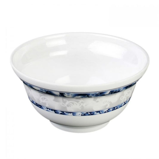 Thunder Group Noodle Bowl 12/Pcs is perfect for serving ramen another noodle dishes. This stone-colored bowl with dragon pattern will bring an oriental flair to your food presentation. Manufactured from a durable plastic material this dinnerware is extremely popular for its nearly unbreakable structure. However, with heat resistance of up to 212° F or 100° C, melamine is not suitable for cooking and warming foods in a microwave or an oven, though it is completely dishwasher safe. 