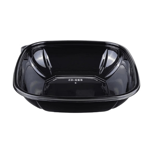 Square Disposable Plastic Salad Bowl For Meal Prep and Takeout