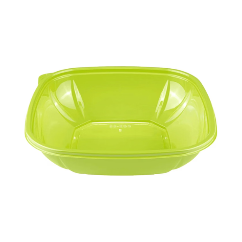 Square Disposable Plastic Salad Bowl For Meal Prep and Takeout