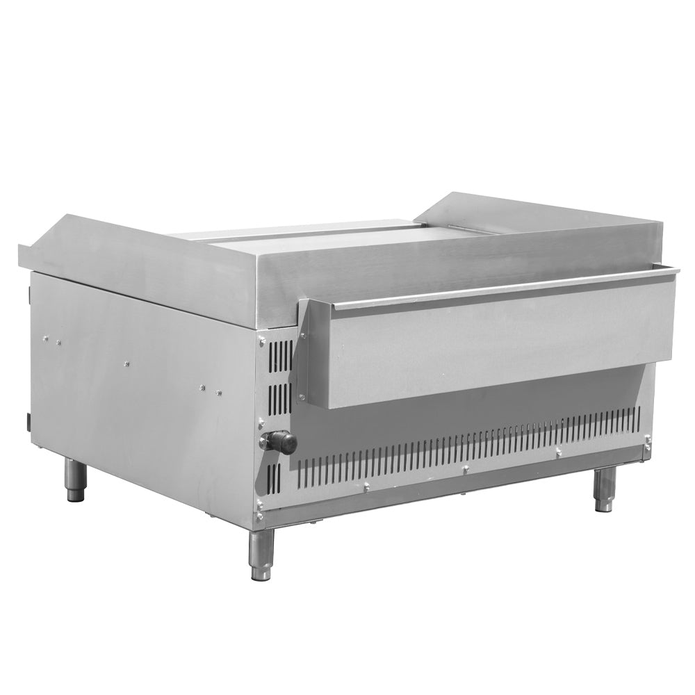 Cookline RGB-36M 36-inch commercial countertop gas raised griddle broiler combo 90000 BTU for versatile cooking in restaurants cafes and commercial kitchens
