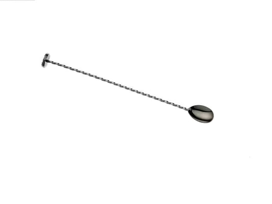 Gun Metal Black Bar Spoon with Muddler 11 13/16 inches, M37018BK, 12/case