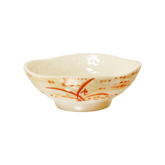The Thunder Group Dish Saucer features a stone-colored design with elegant orchid accents, adding Asian flair to your table. Made from durable melamine, it is BPA-free, break-resistant, shatter-resistant, lightweight, and stackable for easy storage. Dishwasher safe and NSF listed for safety, it’s perfect for serving sauces, dips, and appetizers at restaurants, catered events, or home use.