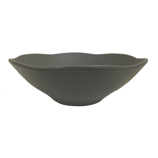 Thunder Group Wavy Soup Bowl 12/Pcs is a perfect choice of dinnerware for inside or outside dining spots. This 45 Oz melamine bowl comes in elegant stone grey color as a distinctive feature of the Classic Stone Grey Western collection. All Classic Stone Grey tableware will equally suit big restaurants and small sushi bars, crowded catered events and buffets. The smooth surface would not scratch, it does not absorb odors, it would not stain and is very easy to clean. 