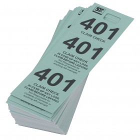 Stanton Trading Blue coat check tags triplicate tickets made from sturdy cardboard, designed for efficient and organized claim check management, includes 1 box.