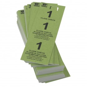 Stanton Trading Green coat check tags triplicate tickets made from sturdy cardboard, designed for efficient and organized claim check management, includes 1 box.