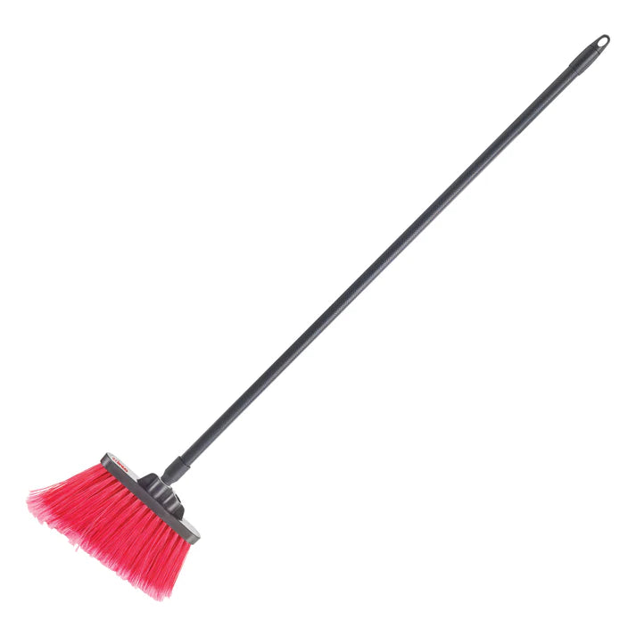 Angle Broom Head (Only) 12/Pack is great tool for keeping a work area clean. The broom head has two slots for a handle in either an upright or angled position. It features long, angled, and flagged bristles to ensure that hard to reach areas can be easily cleaned. These features make it excellent for sweeping dust and other debris from the floor to ensure a clean and sanitary workplace.