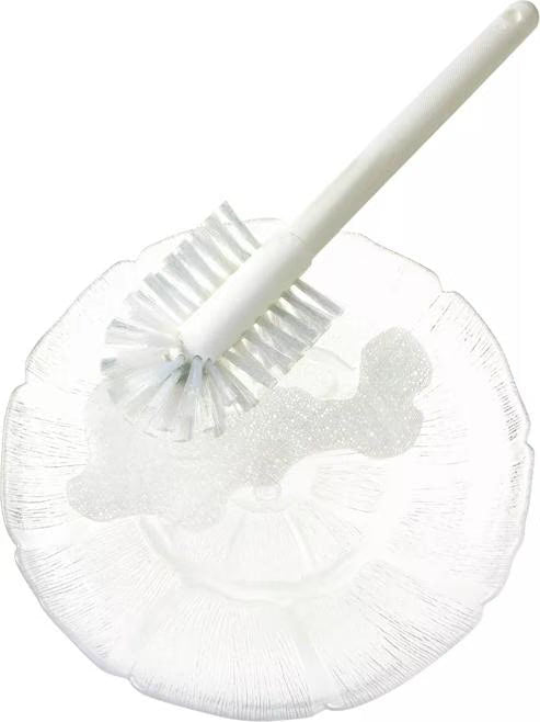 White Handle Dish Brush w/2-3/4 inches Polyester Bristles 12 inches, 4041300, 12/case