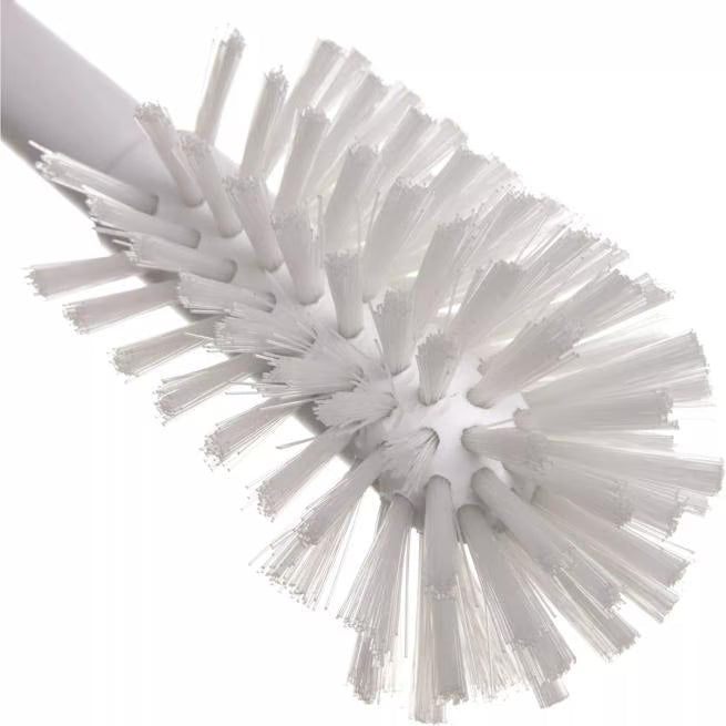 White Handle Dish Brush w/2-3/4 inches Polyester Bristles 12 inches, 4041300, 12/case