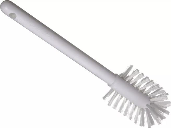 White Handle Dish Brush w/2-3/4 inches Polyester Bristles 12 inches, 4041300, 12/case