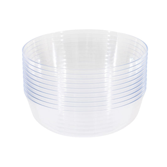 16oz disposable plastic round bowl reusable wedding baby shower reception event round dessert bowl plastic soup container soup bowl clear plastic disposable tableware elegant