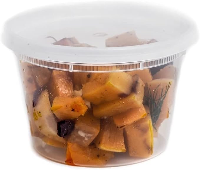Clear Heavy Duty Plastic Food Storage Container with Lid