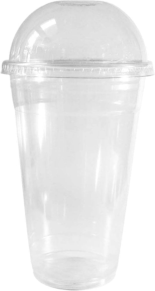 16oz Clear PLA Coffee Smoothies Cups with Dome Lids