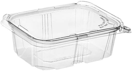 Disposable Tamper Resistant Clear Pet Plastic Hinged Container