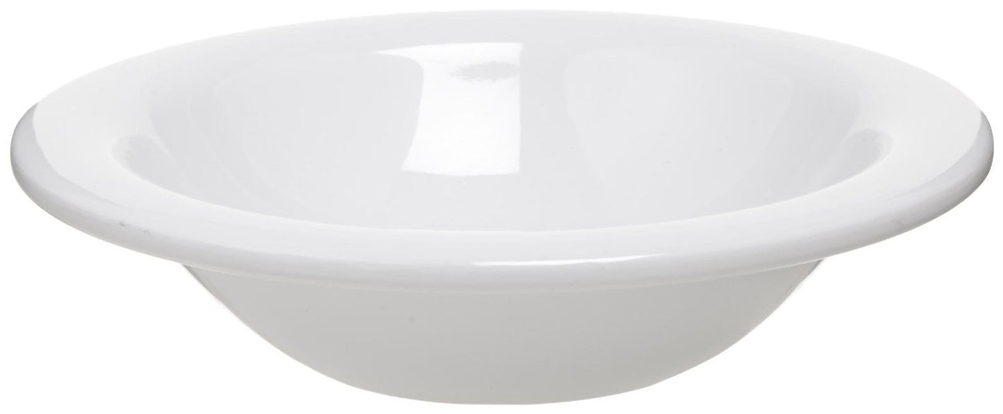 12 oz White Sierrus Melamine Rimmed Bowl with commercial grade durability, shatter resistant construction and temperature insulated design. Perfect for soups, salads, pasta and foodservice applications.
