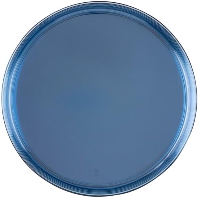 5.5 Inch Dessert Plate and 8 Inch Salad Combo Transparent Blue Plastic Plates
