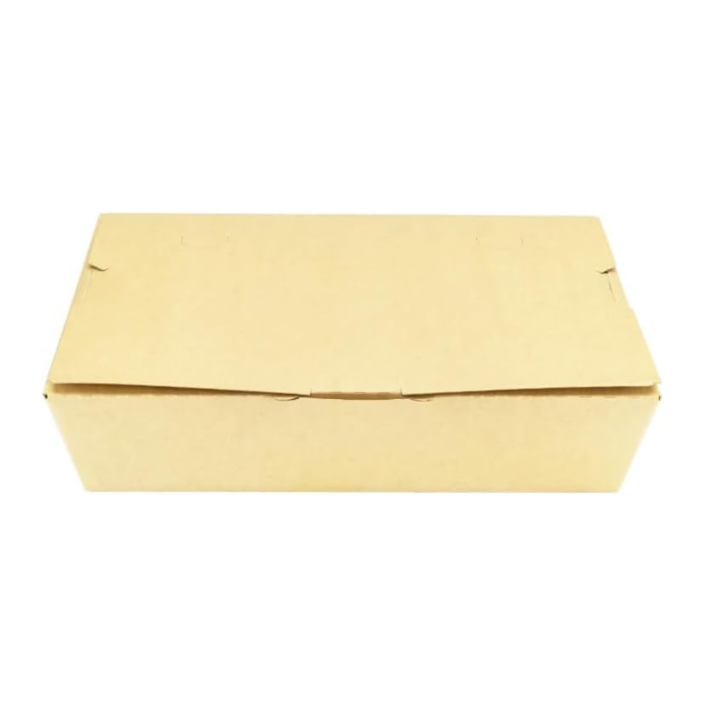 46oz Kraft Paperboard Folding Disposable Takeout Container Bio Box