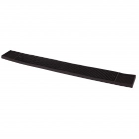 3" x 27" brown rubber bar mat stanton trading designed for non-slip grip and spill control, making it ideal for bars, coffee stations, and countertops. Its durable rubber construction ensures long-lasting use, while the textured surface helps keep glassware steady. A great addition for any professional or home bar setup.