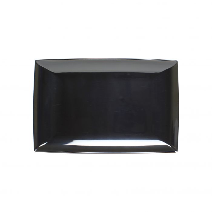 Thunder Group Rectangle Tray 12/Pcs is the perfect way to serve various dishes like appetizers, sides, slices of bread, or desserts for the entire table. This sleek rectangular tray from melamine is this non-toxic, exceptionally durable and will not get scratched or chipped even after extensive long-time use. Good for a catered event, busy restaurant or small cozy diners. Classic Black Western collection has a distinctive appearance featuring dinnerware with a glossy rich black finish. 