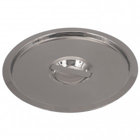 Stainless steel lid stanton trading designed for a 8-1/4 quart Bain Marie, ideal for maintaining temperature and ensuring hygienic food storage.