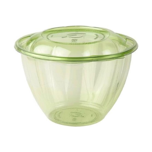 Green Disposable PLA Salad Container Bowls with Dome Lids