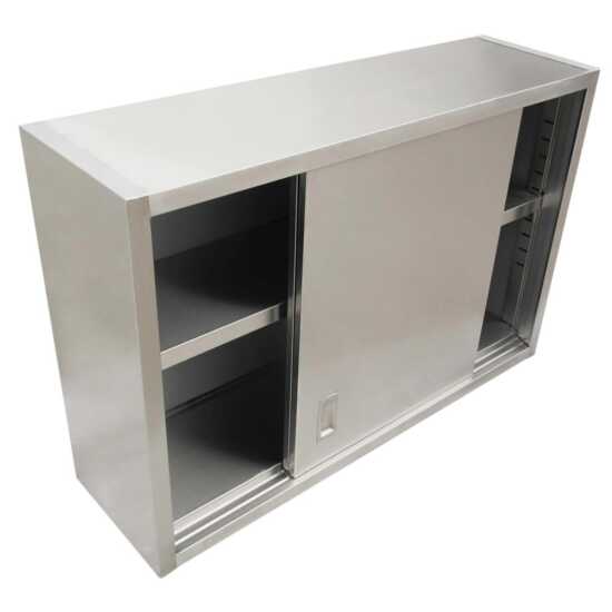 Prepline 15" x 60" stainless steel wall cabinet with a flat top, designed for efficient storage in commercial kitchens.