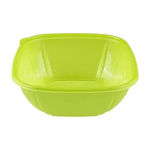 Square Disposable Plastic Salad Bowl For Meal Prep and Takeout