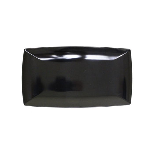 Thunder Group Rectangle Tray 12/Pcs is the perfect way to serve various dishes like appetizers, sides, slices of bread, or desserts for the entire table. This sleek rectangular tray from melamine is this non-toxic, exceptionally durable and will not get scratched or chipped even after extensive long-time use. Good for a catered event, busy restaurant or small cozy diners. Classic Black Western collection has a distinctive appearance featuring dinnerware with a glossy rich black finish. 