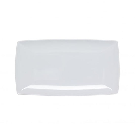 Thunder Group Rectangle Tray 12/Pcs is the perfect way to serve various dishes like appetizers, sides, slices of bread, or desserts for the entire table. This sleek rectangular tray from melamine is this non-toxic, exceptionally durable and will not get scratched or chipped even after extensive long-time use. Good for a catered event, busy restaurant or small cozy diners. Classic White Western collection has a distinctive appearance featuring dinnerware with a glossy rich white finish. 