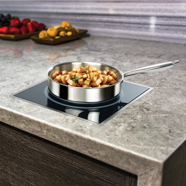 Trim Ring for Drop-in Induction Cooker 1/Pack designed to complement any drop-in induction cooker from Winco EIDS range. It allows installing the cooktop in an oversized counter cutout that alleviates the extra expense of replacing the existing countertop.