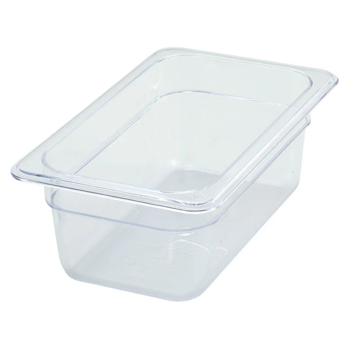 Food Pan is made from polycarbonate, this food pan is resistant to food acid and oils, and will withstand temperatures from -40° to 210° F. Thanks to its smooth, translucent surface, this food pan is easy to clean and provides excellent product visibility. An economical storage option in any foodservice facility.