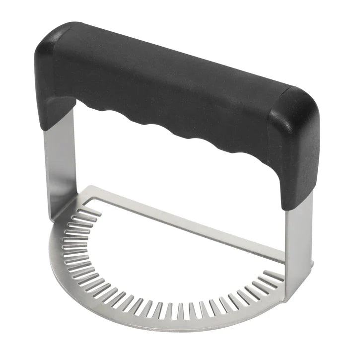 Empanada Fork handy press is the perfect tool for making delicious empanadas quickly and easily. It is constructed of durable stainless steel and features a unique fork design to help you create perfect shapes every time. The ergonomic handle is contoured to fit comfortably in your hand and the press's sturdy construction ensures a lifetime of use.