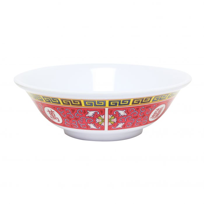 Thunder Group Rimless Bowl 12/Pcs is perfect for serving fruits, salads, rice-based dishes and other items of Asian cuisine for a whole table to share. This 32 Oz rimless bowl will bring oriental flare to your food presentation. Manufactured from a durable plastic material this special bowl is extremely popular for its nearly unbreakable structure. However, with heat resistance of up to 212°F or 100°C, melamine is not suitable for cooking in a microwave or an oven. 
