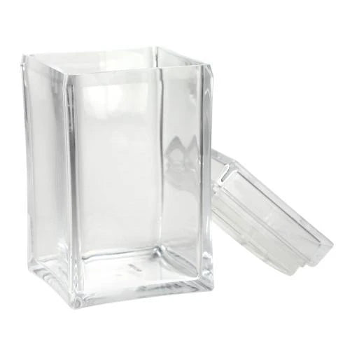 50oz square jar with airtight lid, perfect for storing dry goods, coffee, tea, snacks, and more. BPA-free, shatter-resistant, and space-efficient for kitchens and pantries.
